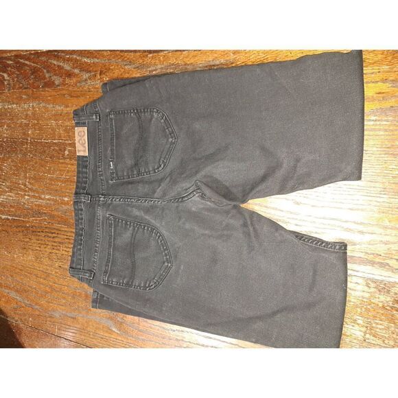 Size 8 Lee Black Denim Jeans Regular Fit Boot Cut Mid Rise Casual Pants - Picture 3 of 3